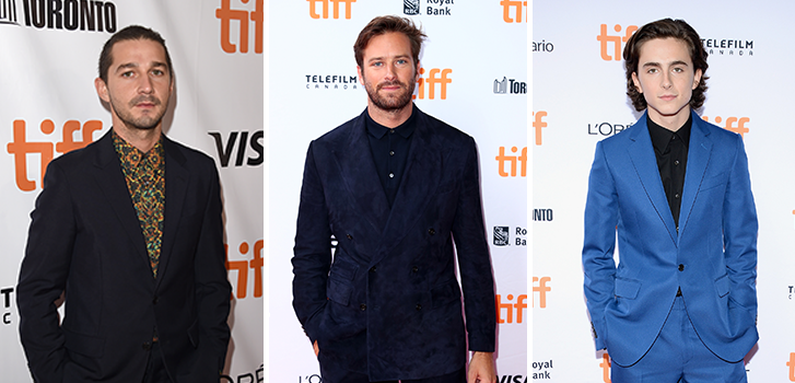 shia labeouf, armie hammer, timothee chalamet,